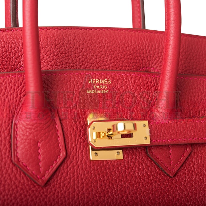 H**me5 BIRKIN 25 TOGO ROUGE CASAQUE GOLD HARDWARE (25*20*13cm) Master Quality